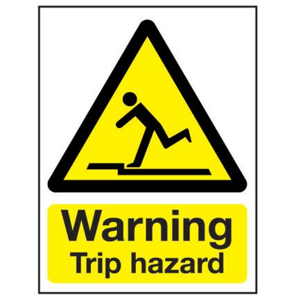 Trip Hazard Rigid PVC Warning Sign 297 x 420mm