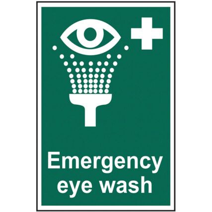 Eye Wash Rigid PVC Sign 200mm x 300mm