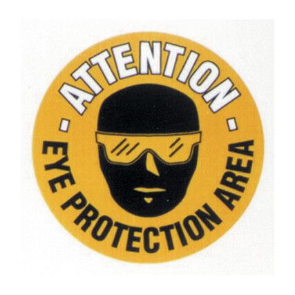 FM11 Floor Marker Eye Protection Area PVC Film Sign 430 Dia