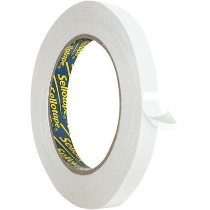 Double Sided Tape, Polypropylene, Clear, 12mm x 33m
