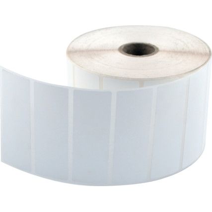 POLY LABELS 76x25mm WHITE FOR 2844 (ROLL)