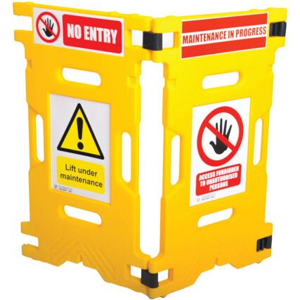 Safety Barrier, Polyethylene, Yellow