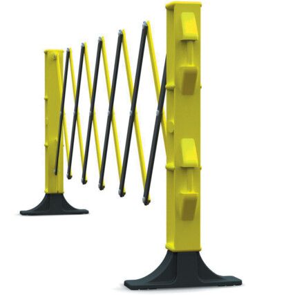 Expandable Titan® Safety Barrier, Plastic, Black/Yellow