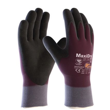 56-451 MaxiDry, General Handling Gloves, Blue, NBR Coating, Acrylic/Nylon Liner, Size 9
