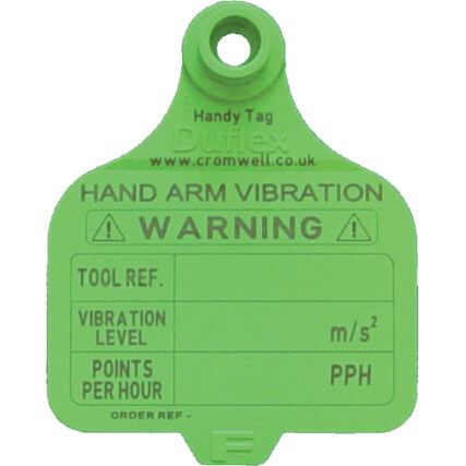 Green Front Self Write Vibration Tags