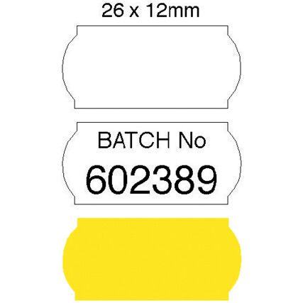 BATCH NUMBER LABELS 26x12 mm (PK-1500)